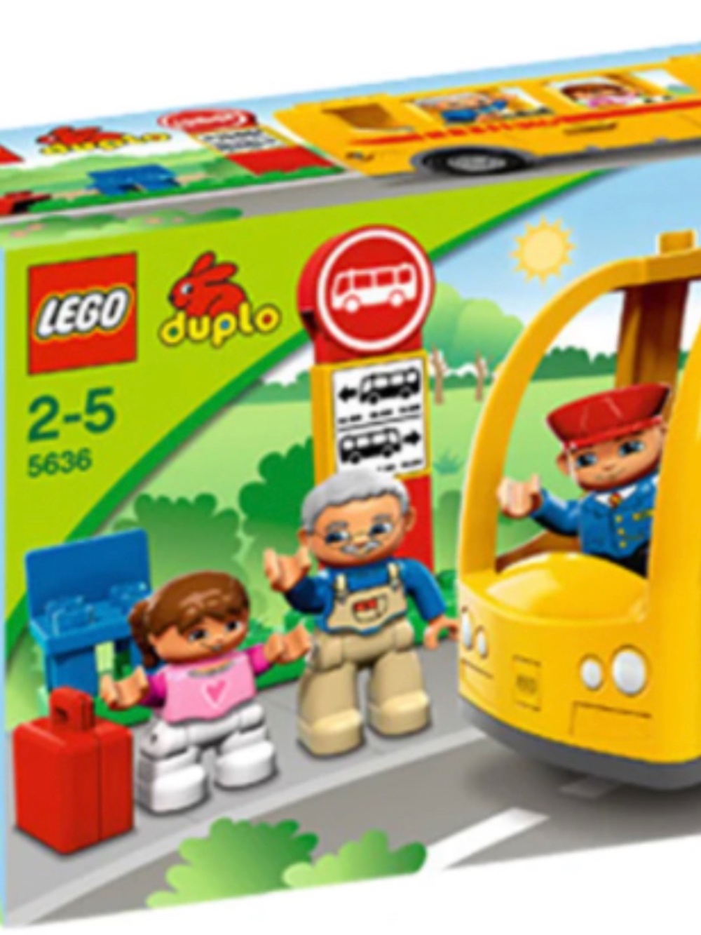 LEGO Duplo 5636 Lego Ville City Bus Set 95% Complete NO BOX Kids Baby Toys